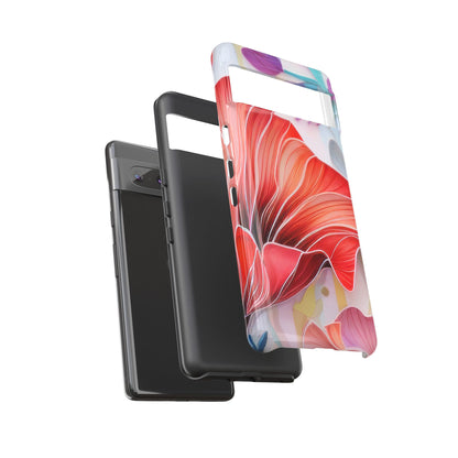 Purple Lily Tough Phone Case – Durable Floral Protective Cover for iPhone & Android