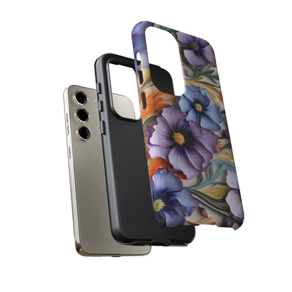 Tough Cases, Cosmos Flower Phone Cover, Floral Phone Case, Protective Phone Shell, Botanical Phone Skin, Flower Pattern