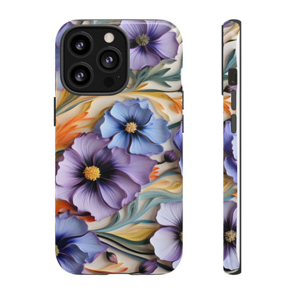 Tough Cases, Cosmos Flower Phone Cover, Floral Phone Case, Protective Phone Shell, Botanical Phone Skin, Flower Pattern