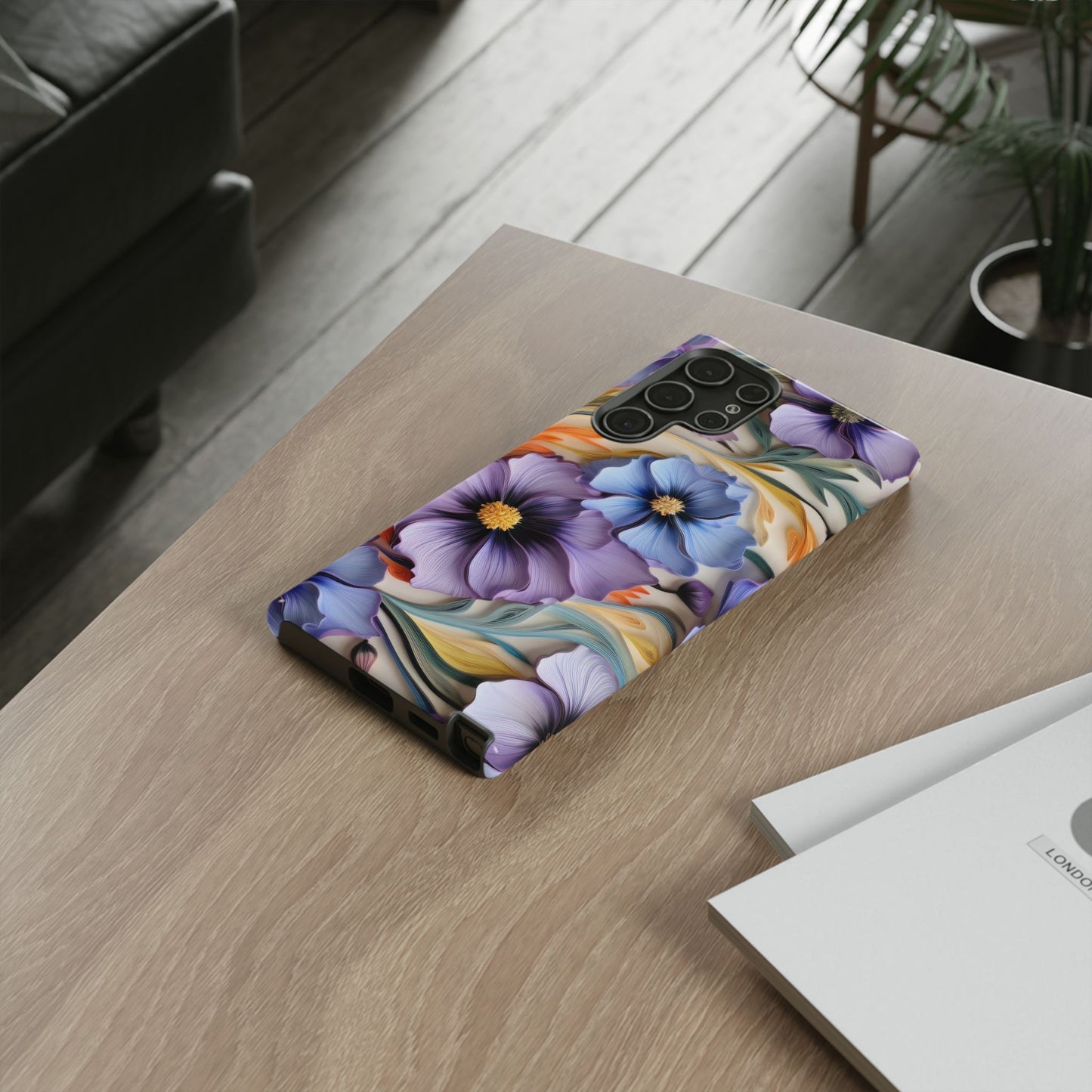 Tough Cases, Cosmos Flower Phone Cover, Floral Phone Case, Protective Phone Shell, Botanical Phone Skin, Flower Pattern