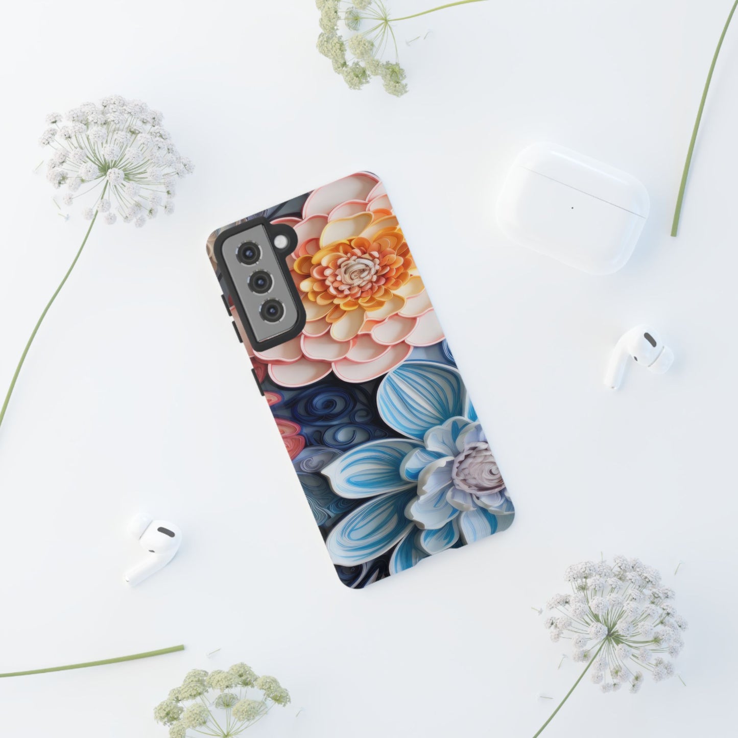 Succulent Phone Case, Echeveria Plant Design - Tough Case, Protective Cover, Cactus Lover Gift, Botanical Phone Accessory