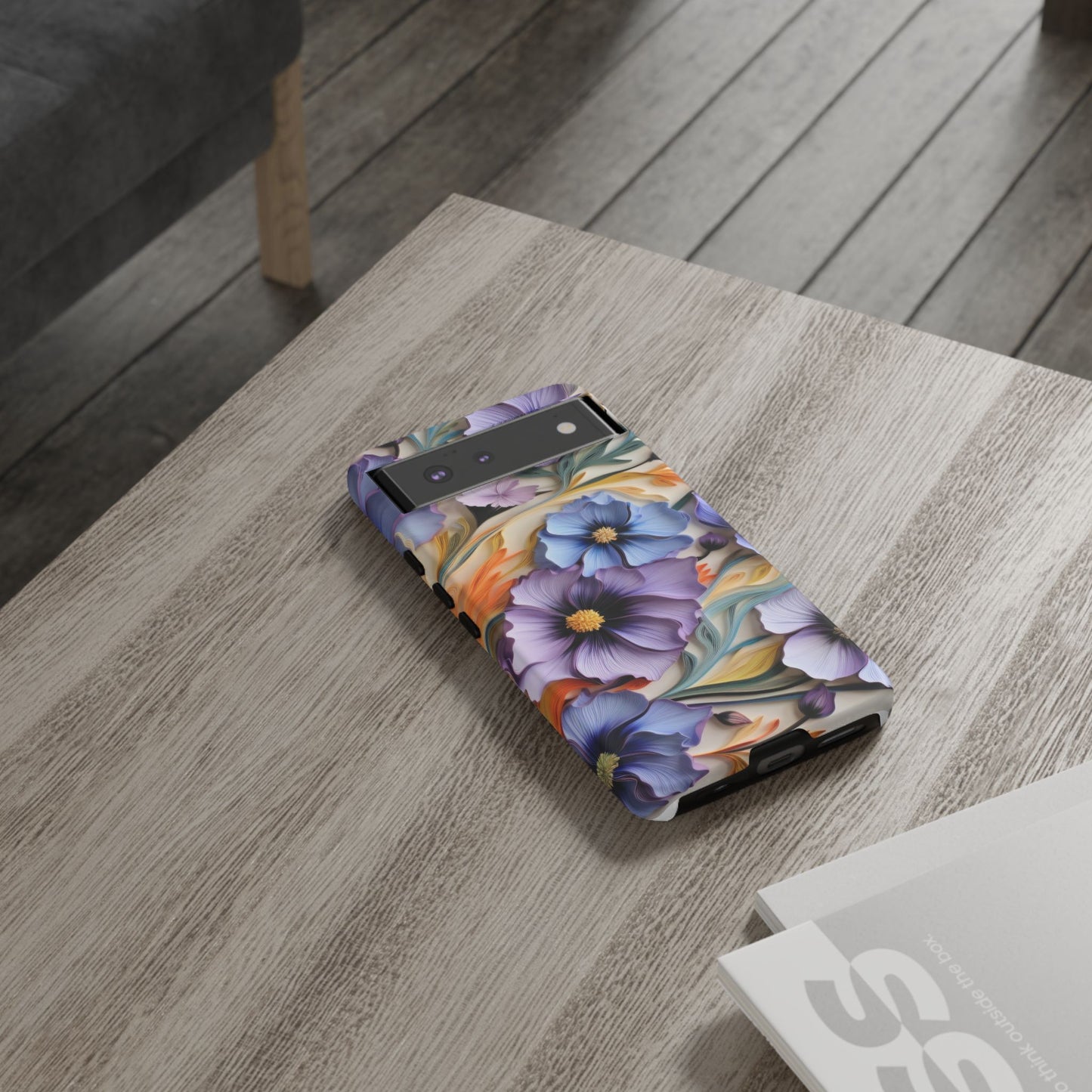 Tough Cases, Cosmos Flower Phone Cover, Floral Phone Case, Protective Phone Shell, Botanical Phone Skin, Flower Pattern