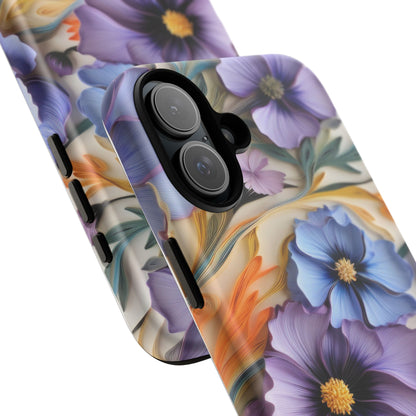Tough Cases, Cosmos Flower Phone Cover, Floral Phone Case, Protective Phone Shell, Botanical Phone Skin, Flower Pattern