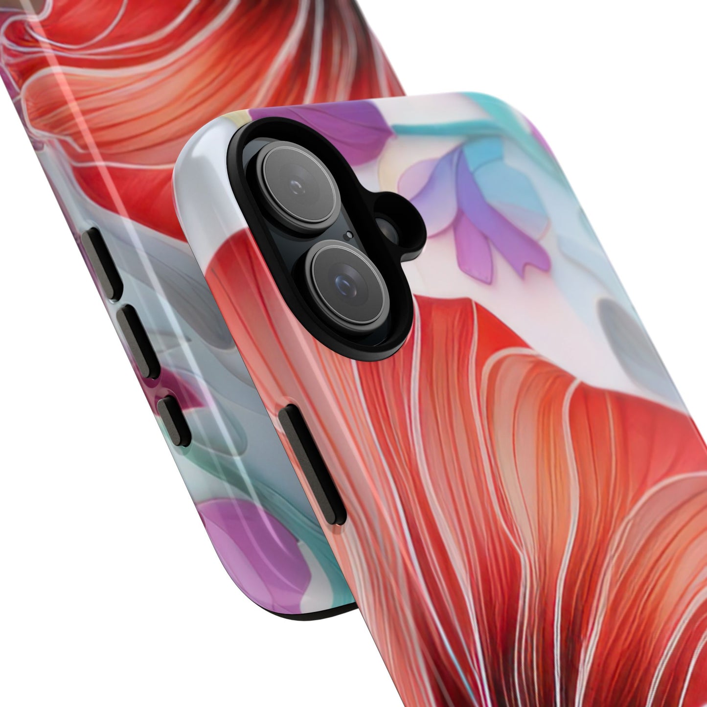 Purple Lily Tough Phone Case – Durable Floral Protective Cover for iPhone & Android