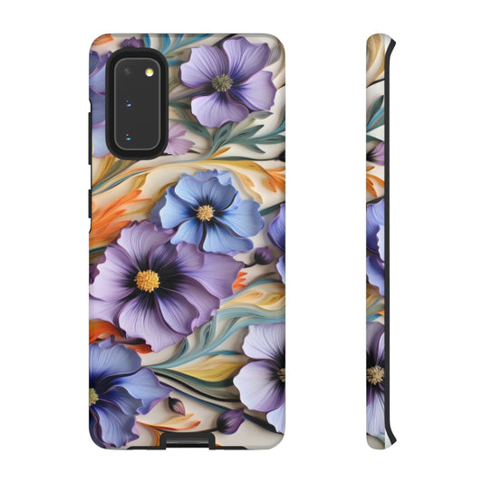 Tough Cases, Cosmos Flower Phone Cover, Floral Phone Case, Protective Phone Shell, Botanical Phone Skin, Flower Pattern