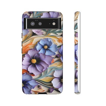 Tough Cases, Cosmos Flower Phone Cover, Floral Phone Case, Protective Phone Shell, Botanical Phone Skin, Flower Pattern