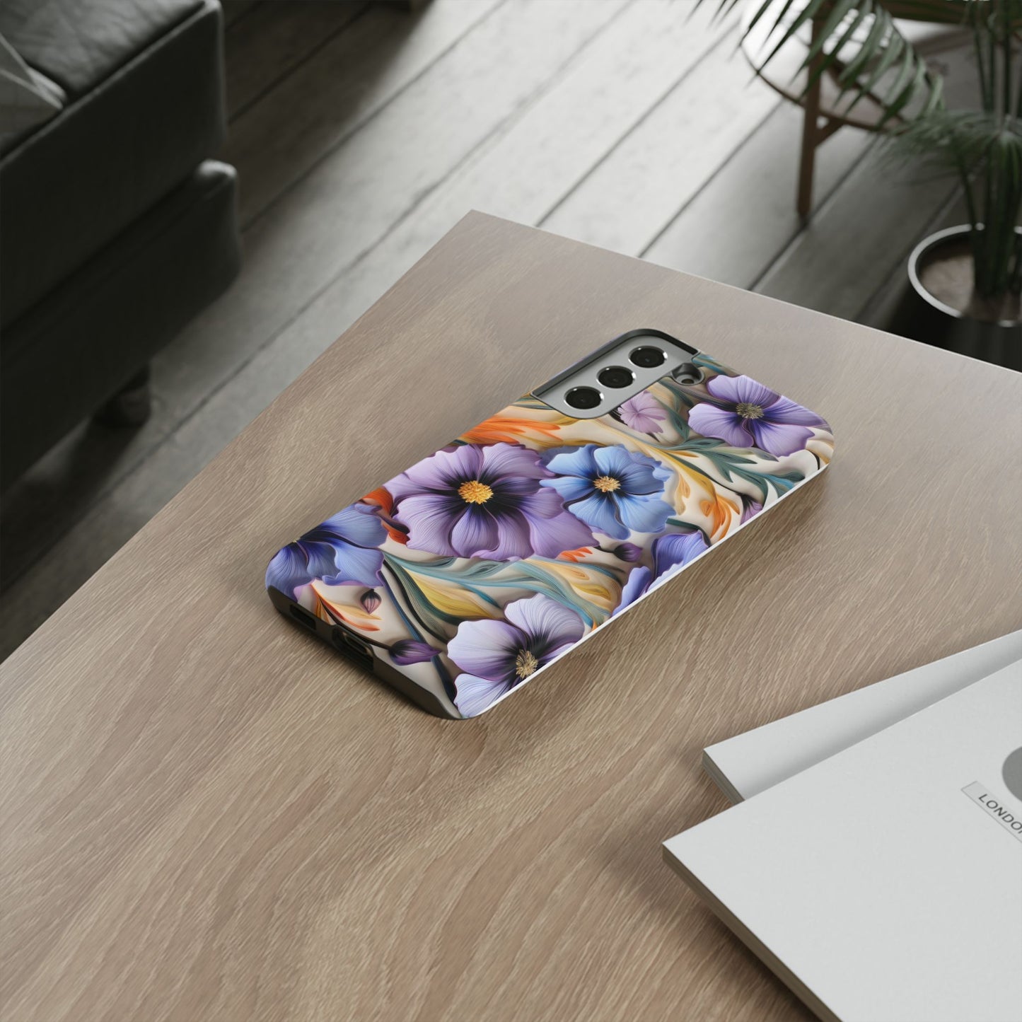 Tough Cases, Cosmos Flower Phone Cover, Floral Phone Case, Protective Phone Shell, Botanical Phone Skin, Flower Pattern