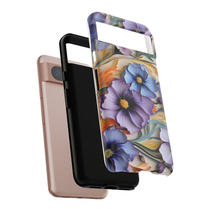 Tough Cases, Cosmos Flower Phone Cover, Floral Phone Case, Protective Phone Shell, Botanical Phone Skin, Flower Pattern