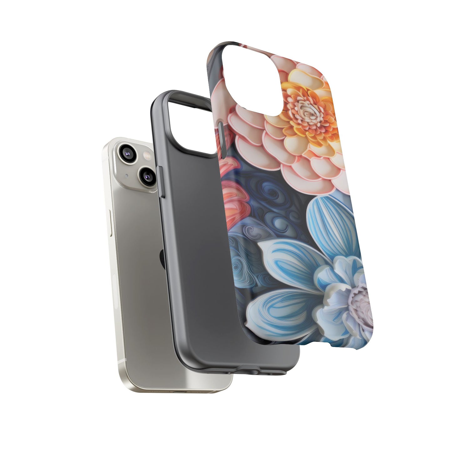 Succulent Phone Case, Echeveria Plant Design - Tough Case, Protective Cover, Cactus Lover Gift, Botanical Phone Accessory