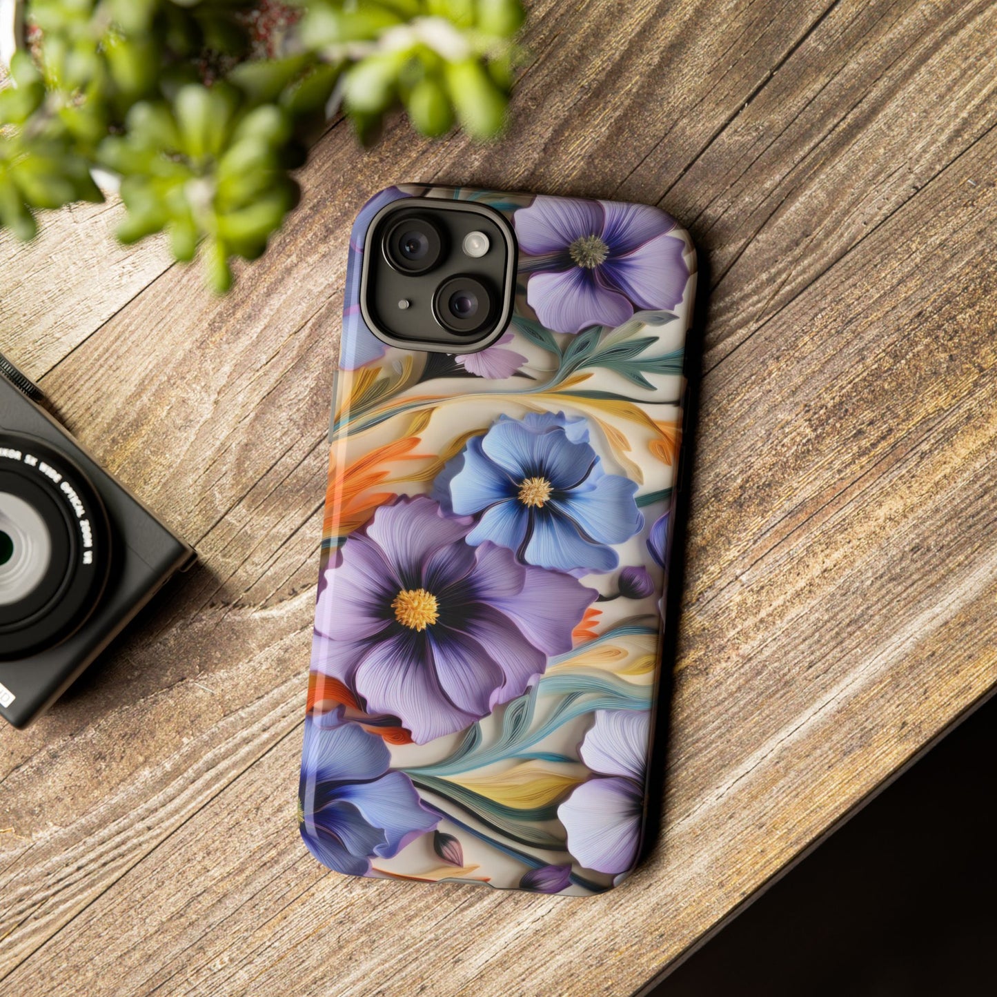 Tough Cases, Cosmos Flower Phone Cover, Floral Phone Case, Protective Phone Shell, Botanical Phone Skin, Flower Pattern