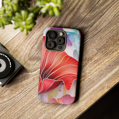 Purple Lily Tough Phone Case – Durable Floral Protective Cover for iPhone & Android
