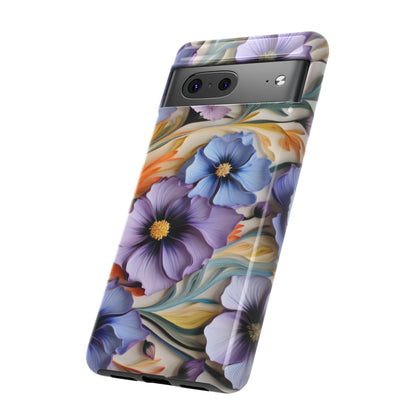 Tough Cases, Cosmos Flower Phone Cover, Floral Phone Case, Protective Phone Shell, Botanical Phone Skin, Flower Pattern