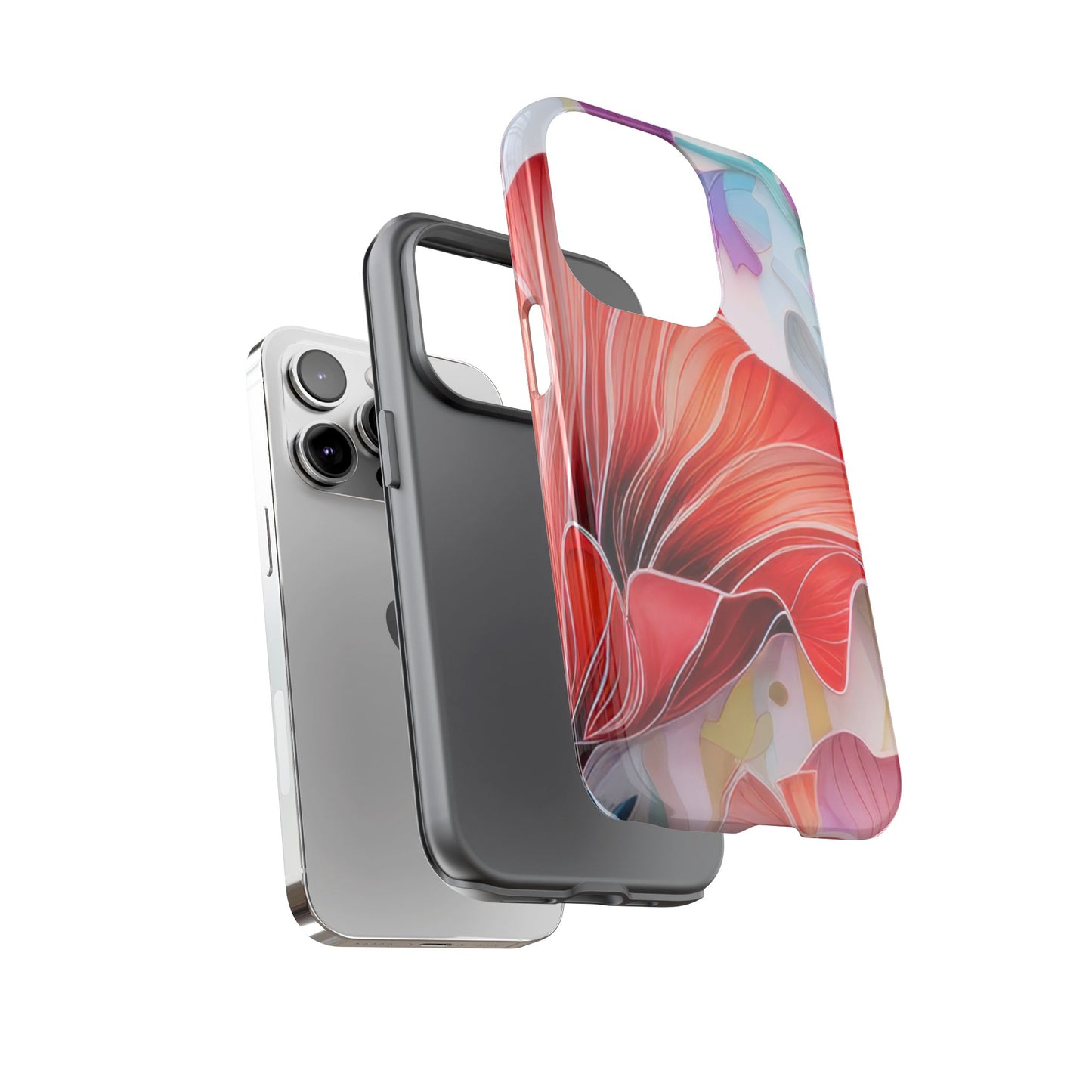Purple Lily Tough Phone Case – Durable Floral Protective Cover for iPhone & Android