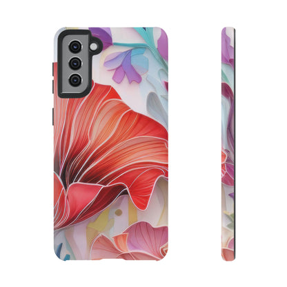 Purple Lily Tough Phone Case – Durable Floral Protective Cover for iPhone & Android