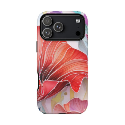 Purple Lily Tough Phone Case – Durable Floral Protective Cover for iPhone & Android