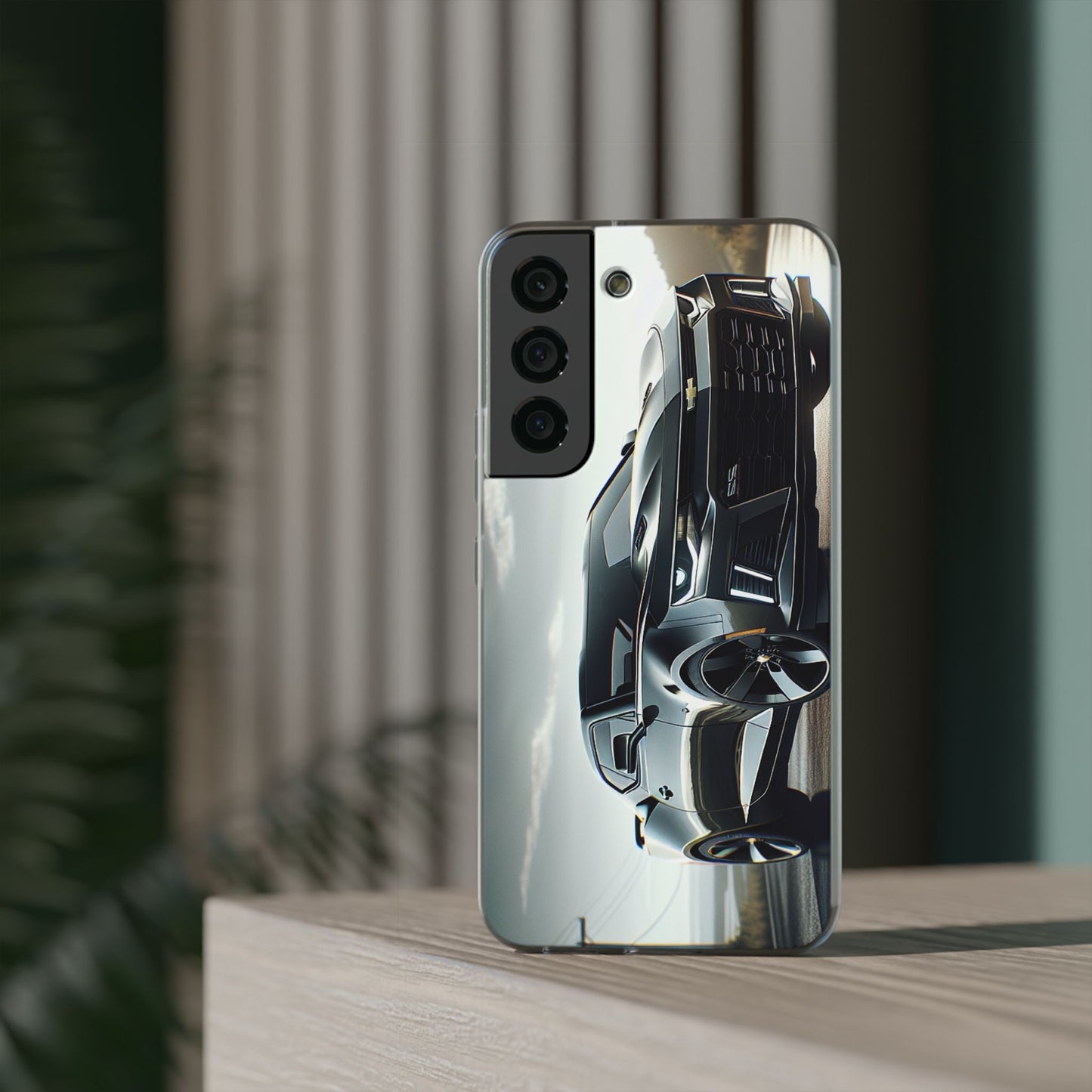 Flexi Phone Case for iPhone & Samsung – 2022 Chevy Camaro SS Car Design Protective Cover