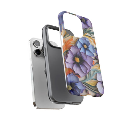 Tough Cases, Cosmos Flower Phone Cover, Floral Phone Case, Protective Phone Shell, Botanical Phone Skin, Flower Pattern