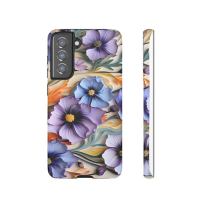 Tough Cases, Cosmos Flower Phone Cover, Floral Phone Case, Protective Phone Shell, Botanical Phone Skin, Flower Pattern