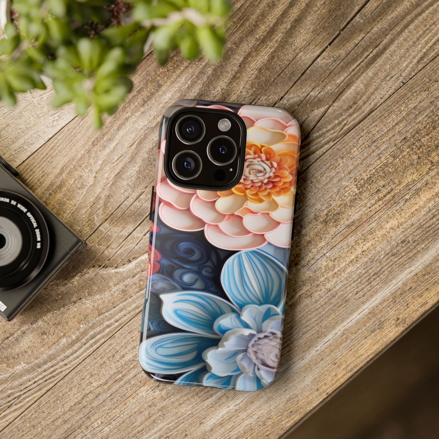 Succulent Phone Case, Echeveria Plant Design - Tough Case, Protective Cover, Cactus Lover Gift, Botanical Phone Accessory