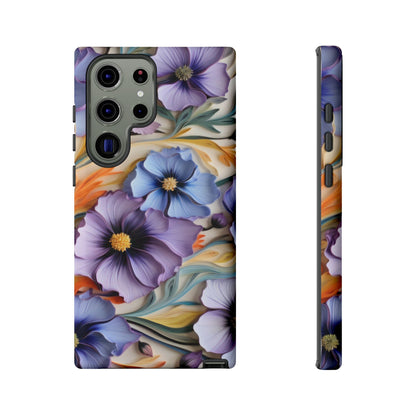 Tough Cases, Cosmos Flower Phone Cover, Floral Phone Case, Protective Phone Shell, Botanical Phone Skin, Flower Pattern