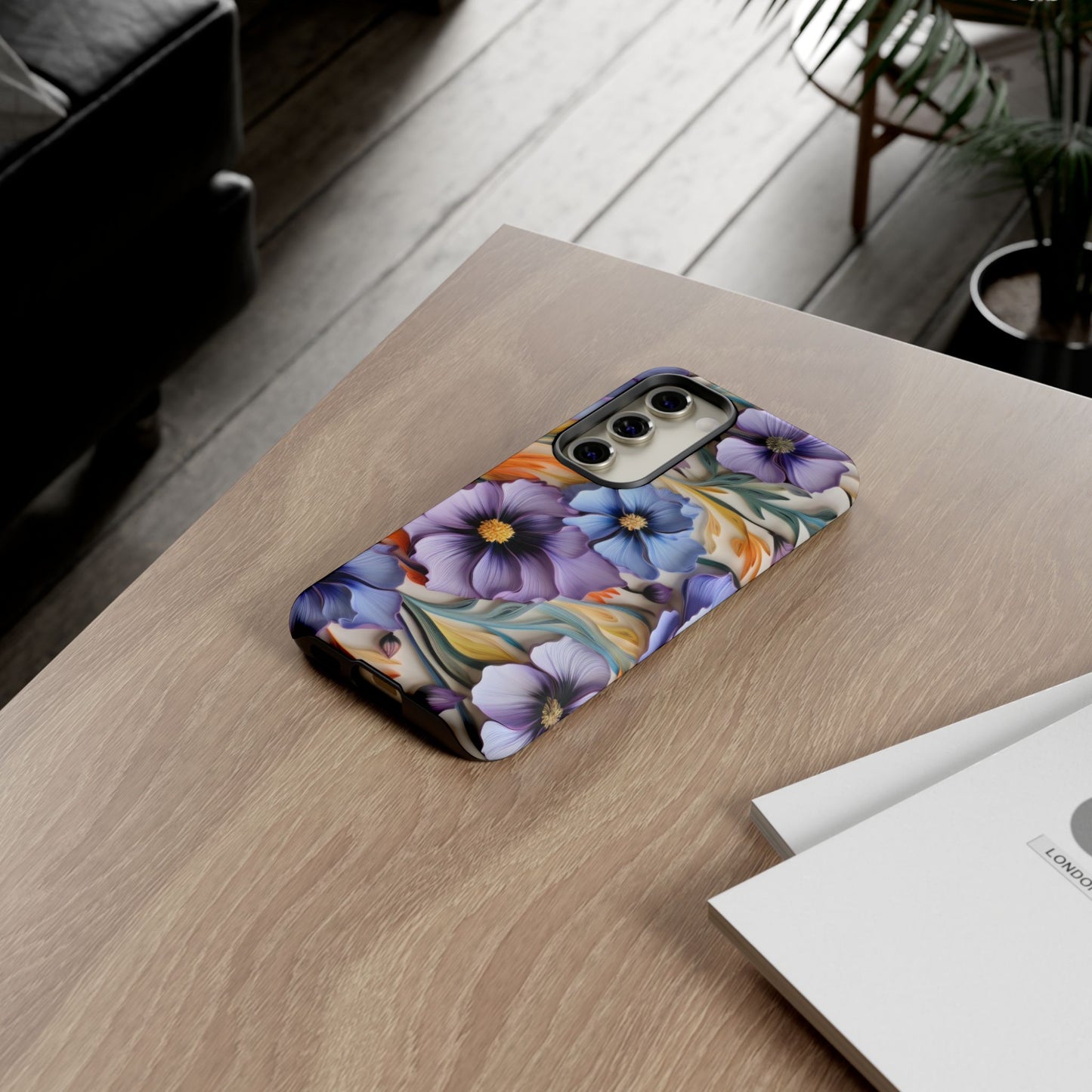 Tough Cases, Cosmos Flower Phone Cover, Floral Phone Case, Protective Phone Shell, Botanical Phone Skin, Flower Pattern