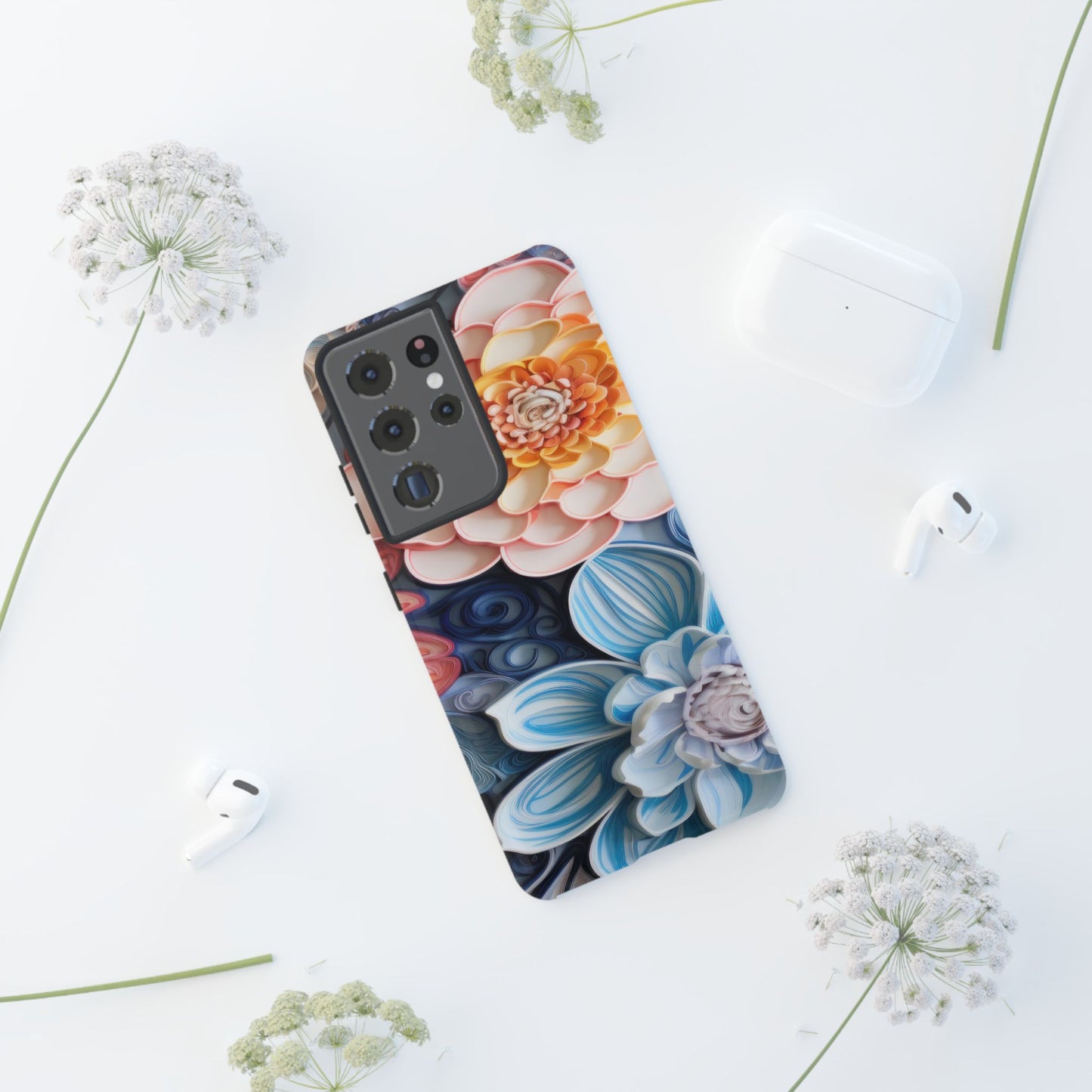 Succulent Phone Case, Echeveria Plant Design - Tough Case, Protective Cover, Cactus Lover Gift, Botanical Phone Accessory