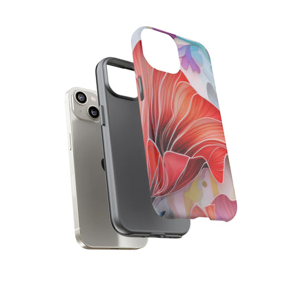 Purple Lily Tough Phone Case – Durable Floral Protective Cover for iPhone & Android