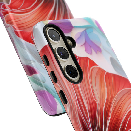Purple Lily Tough Phone Case – Durable Floral Protective Cover for iPhone & Android