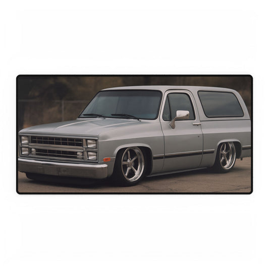 Lowered 1986 Chevy Blazer Desk Mat – Custom Truck Design Mouse Pad for Chevy Enthusiasts
