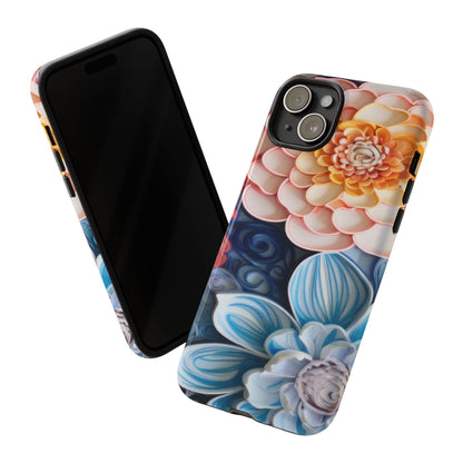 Succulent Phone Case, Echeveria Plant Design - Tough Case, Protective Cover, Cactus Lover Gift, Botanical Phone Accessory
