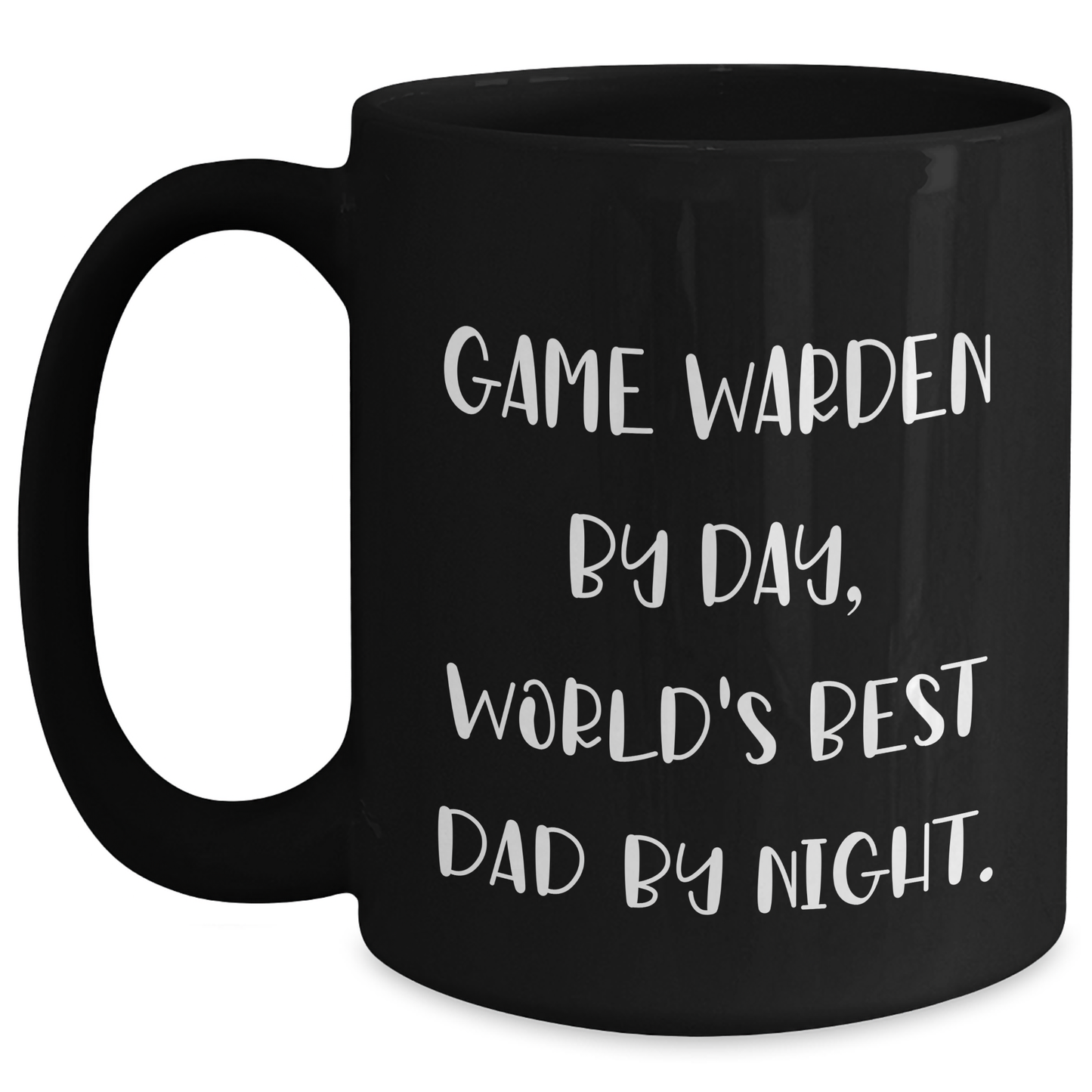 Game Warden Gifts from Men - Funny Black Coffee Mug - Mothers Day Unique Gifts - Victory Thru Vision 