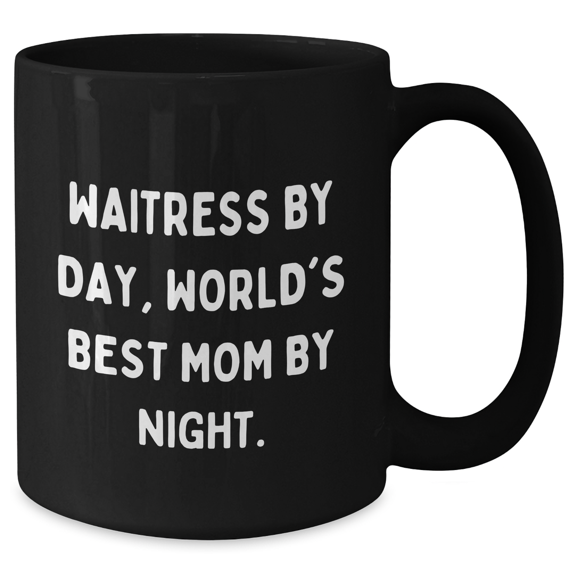 Waitress Gifts, Funny Quote, Black Coffee Mug, Father's Day Unique Presents from Family - Additional
