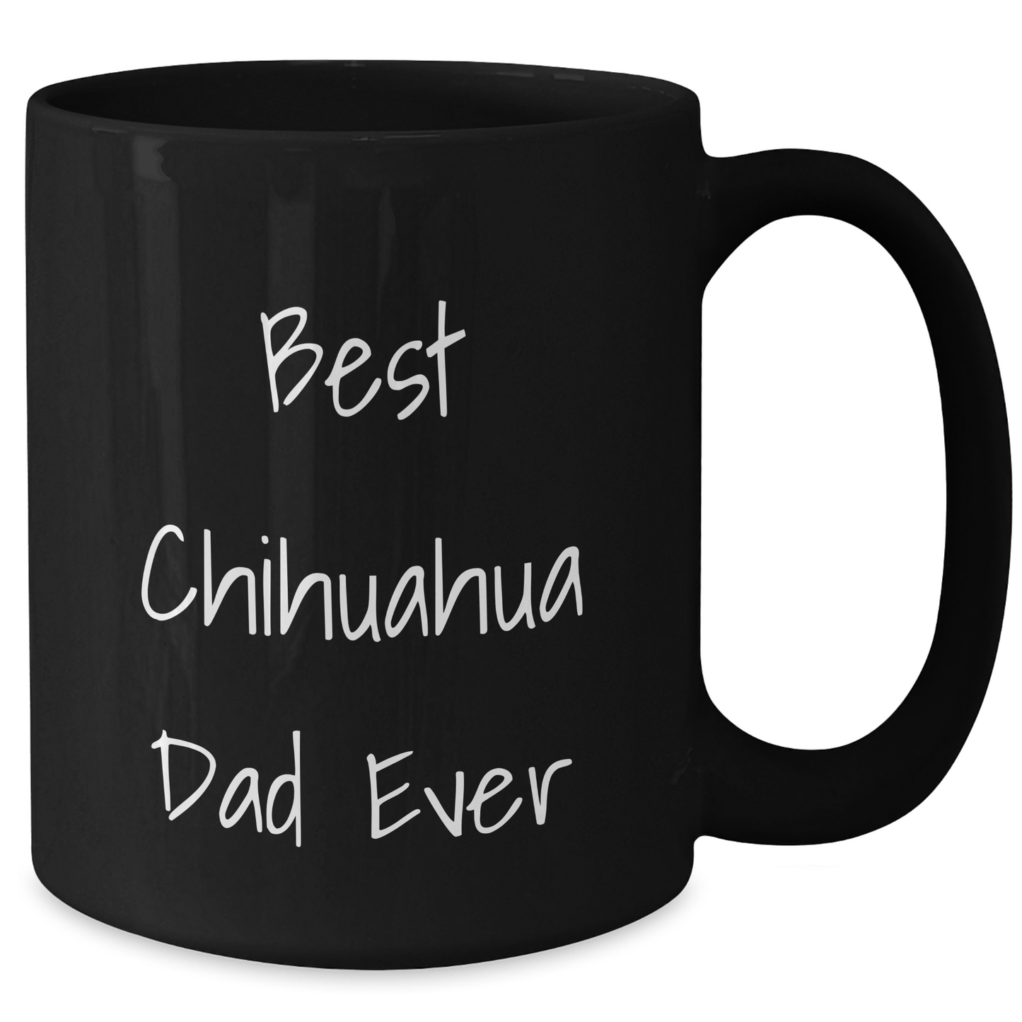 Funny Chihuahua Dog Gifts for Men from Best Chihuahua Dad Ever, Black Coffee Mug for Father's Day - Victory Thru Vision 