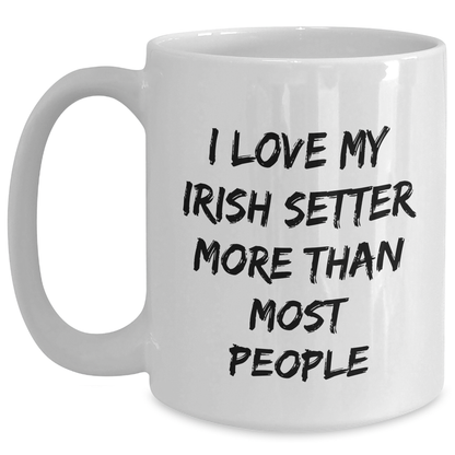 Irish Setter Dog Lovers' Funny Quote Gifts from Family for Dad on Father's Day - White Coffee Mug - Main