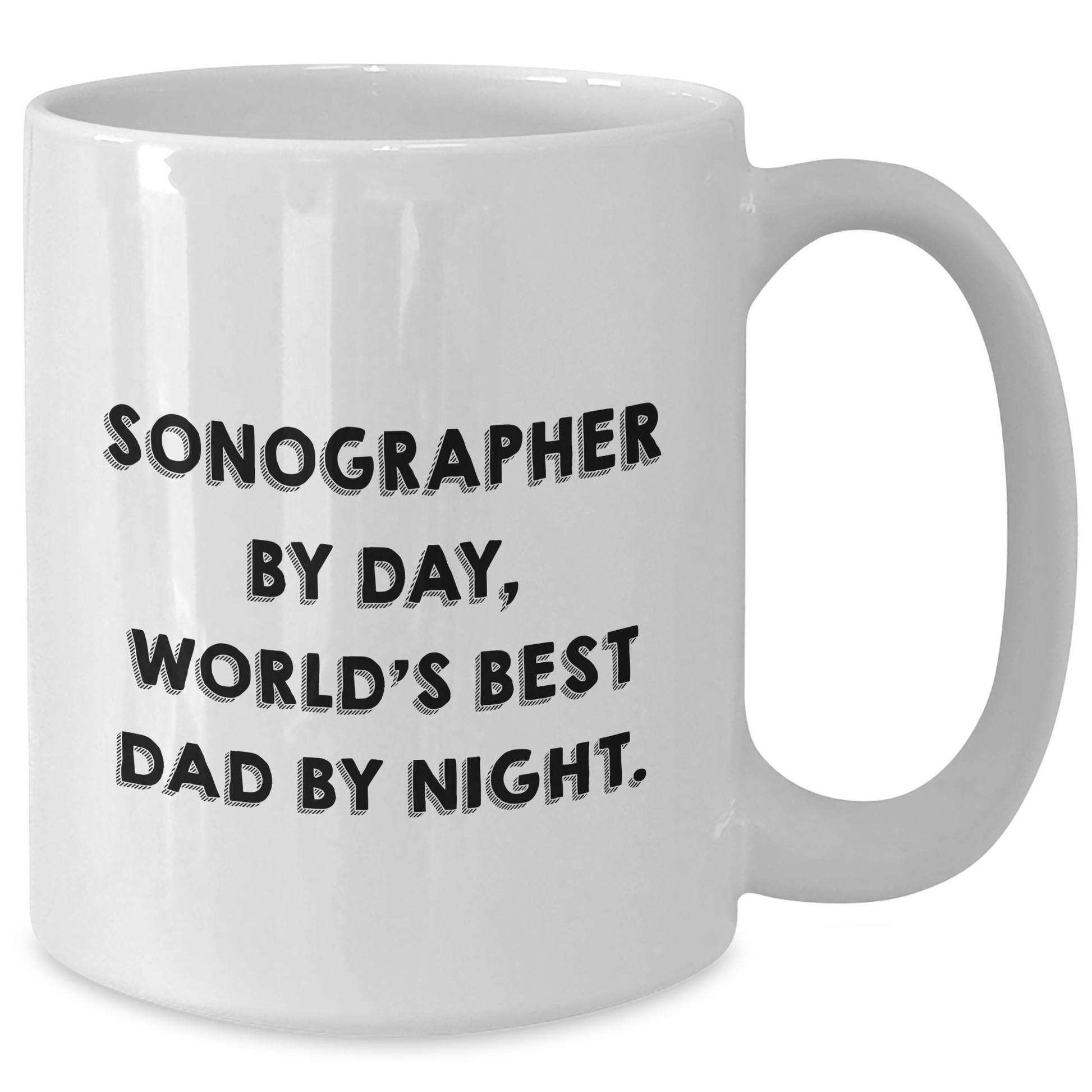 Sonographer Gifts from Men - Funny Quote White Coffee Mug for Mother's Day - Gifts for Sonographer - Victory Thru Vision 