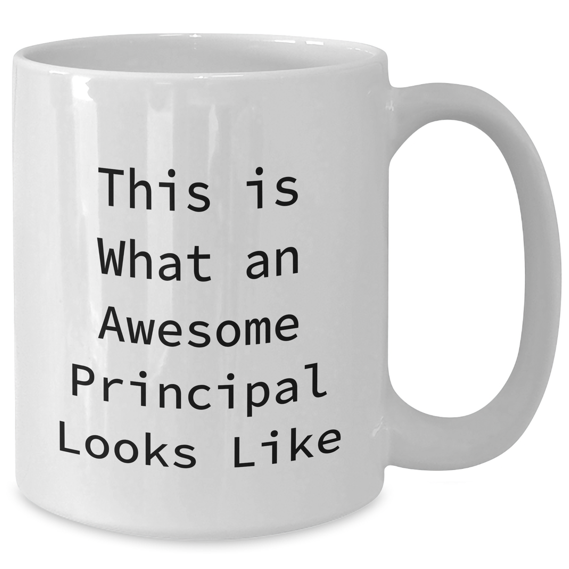 Funny Principal Gifts from Friends for Him - Unique White Coffee Mug, 'This Is What An Awesome Principal Looks Like' Quote, Father's Day Unique Gifts - Victory Thru Vision 