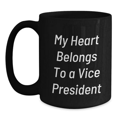 Funny Black Coffee Mug Gifts for Vice President, Unique Christmas Unique Gifts from Men to Vice President - Main