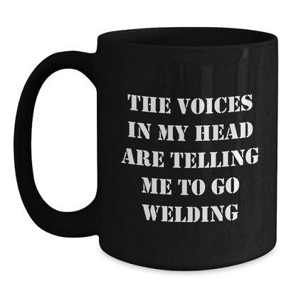Funny Welding Humor Black Coffee Mug Gifts from Friends and Family for Christmas - Main