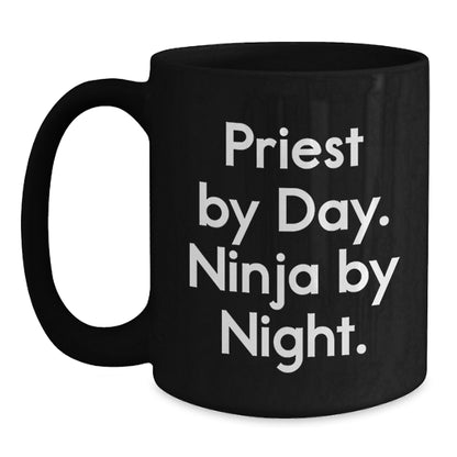 Funny Priest Gifts from Men, Christmas Unique Priest Mugs for Priest By Day. Ninja By Night. - Main