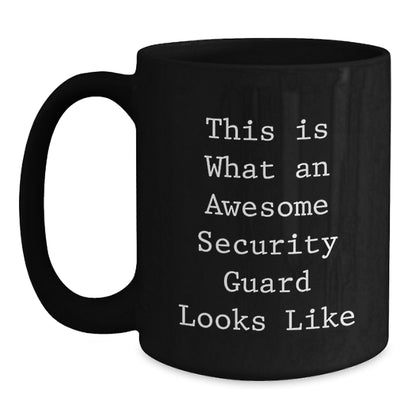 Funny Security Guard Gifts for Christmas, Black Coffee Mugs from Friends, Security Guard Lover's Unique Christmas Unique Gifts - Main