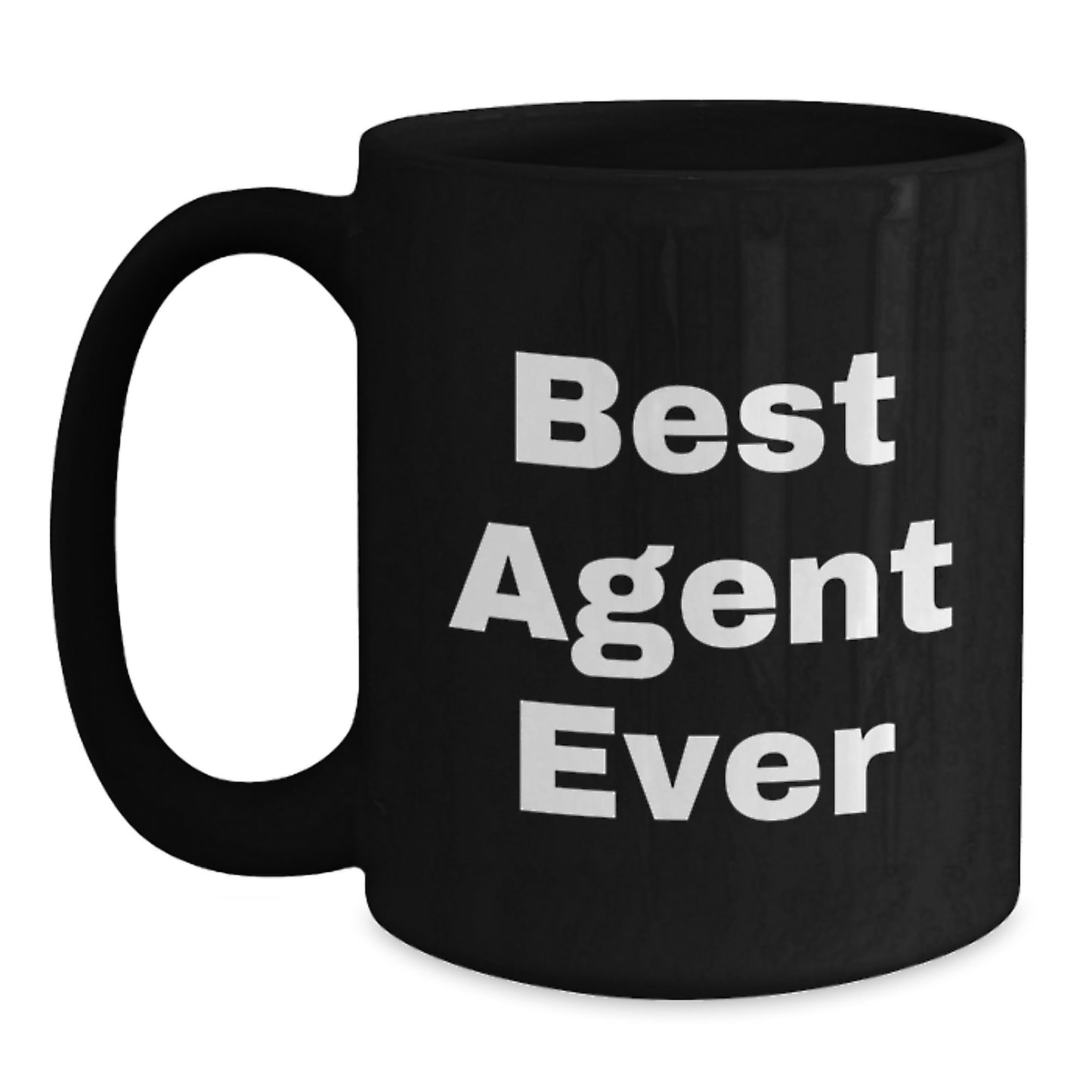 Funny Agent Gifts from Friends to Best Agent Ever Black Coffee Mugs 11oz or 15oz Christmas Unique Mugs - Main