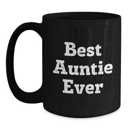 Funny Auntie Black Coffee Mugs Gifts for Auntie from Family at Christmas Unique - Main