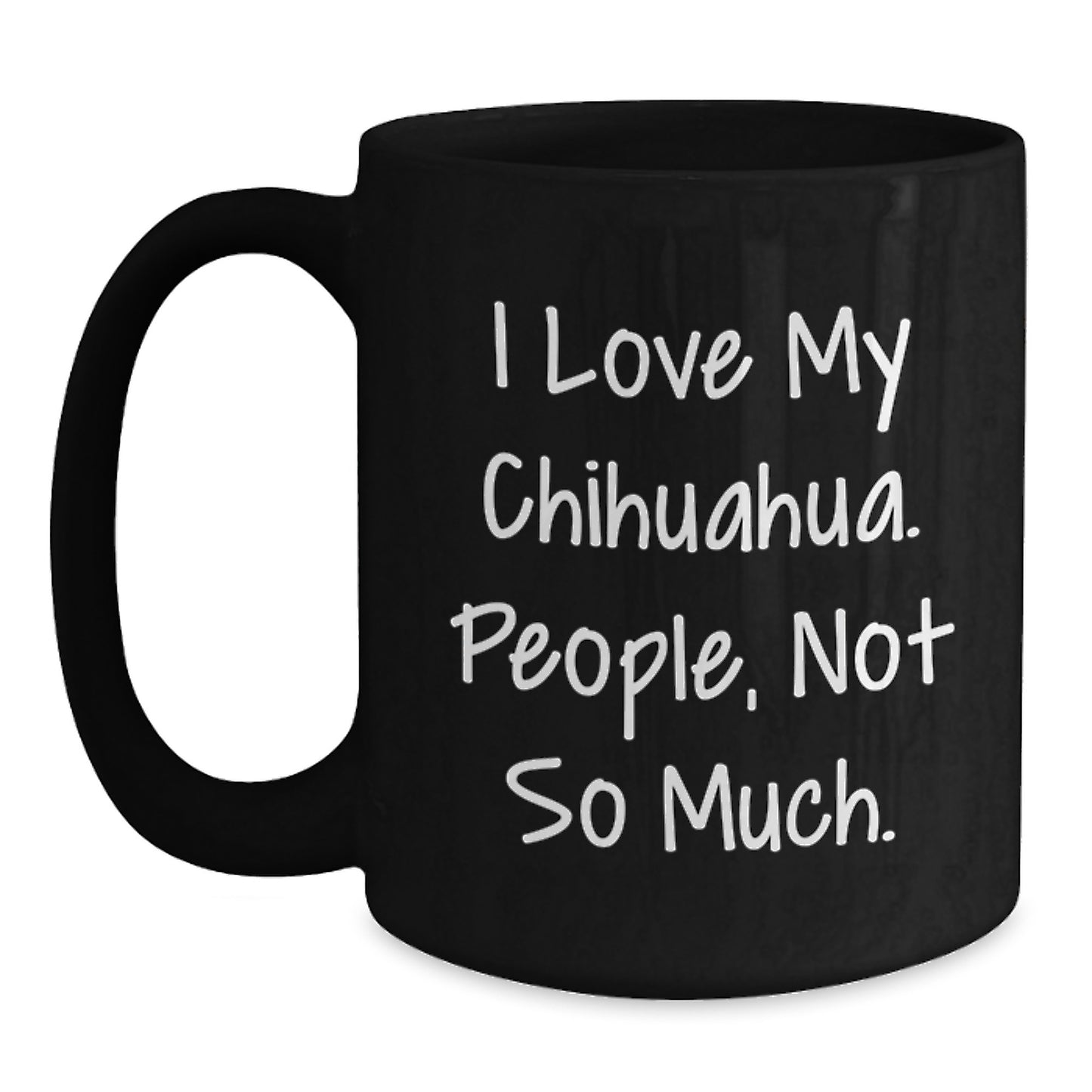 Funny Chihuahua Dog Christmas Unique Gifts for Women from Men, Chihuahua Dog Lovers Mug with Unique Quote, Black Coffee Mug - Main
