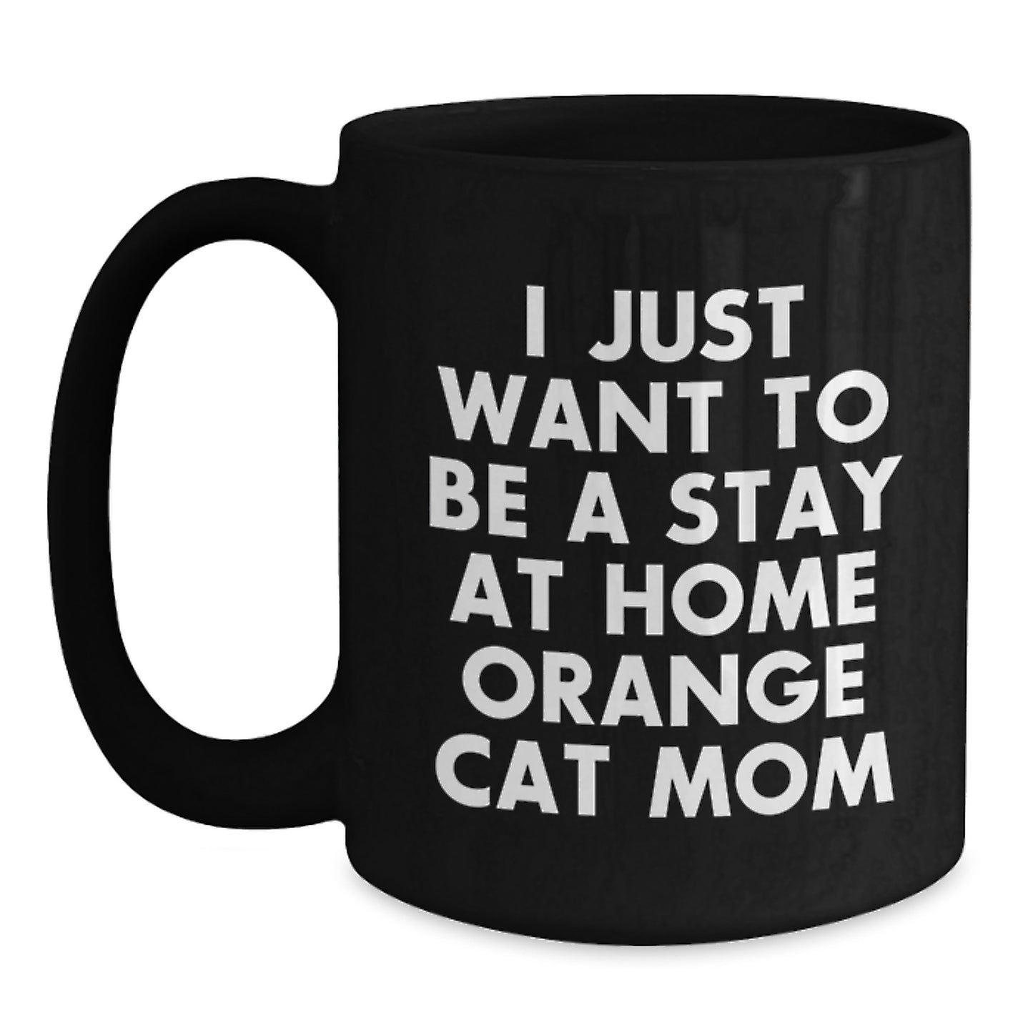 Funny Orange Cat Mom Gifts for Orange Cat Lovers, Black Coffee Mug for Women, Unique Christmas Unique Gifts from Friends to Family - Main