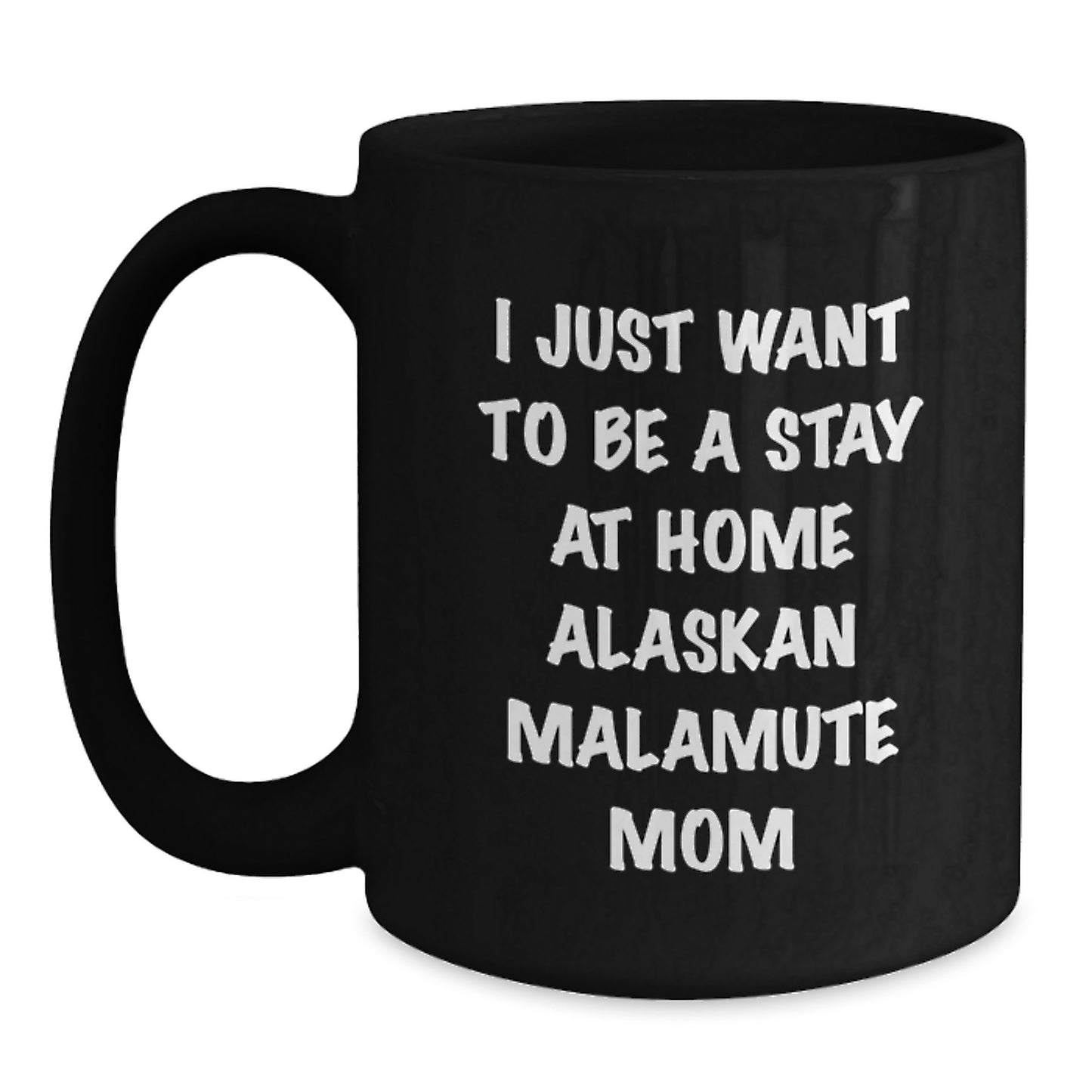 Funny Alaskan Malamute Dog Mom Black Coffee Mug Gifts for Alaskan Malamute Dog Owners from Friends - Main