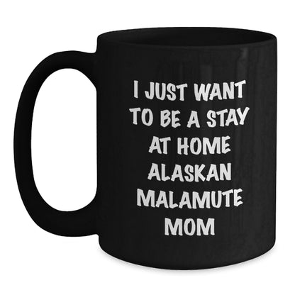 Funny Alaskan Malamute Dog Mom Black Coffee Mug Gifts for Alaskan Malamute Dog Owners from Friends - Main