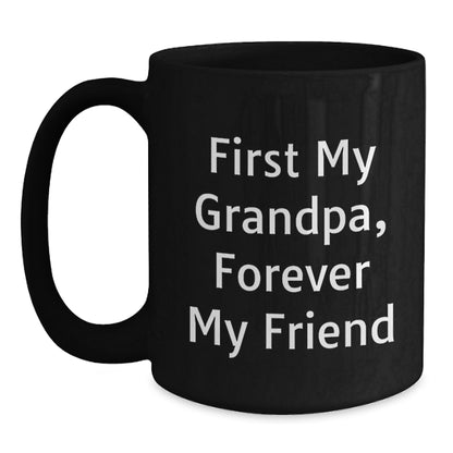 Funny Grandpa Gifts from Men to Grandpa for Christmas Unique Gift Ideas Black Coffee Mug - Main