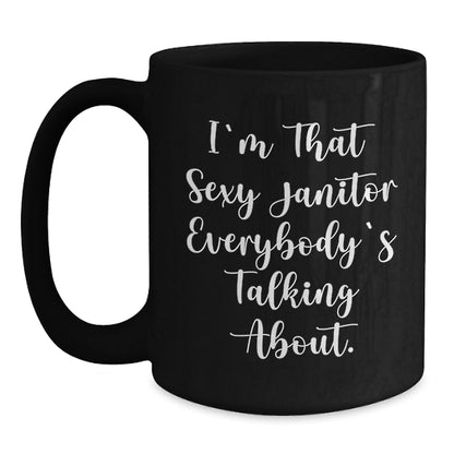 Funny Janitor Gifts Christmas Unique Mugs Black Coffee Quotes from Best Friends for Men - Main
