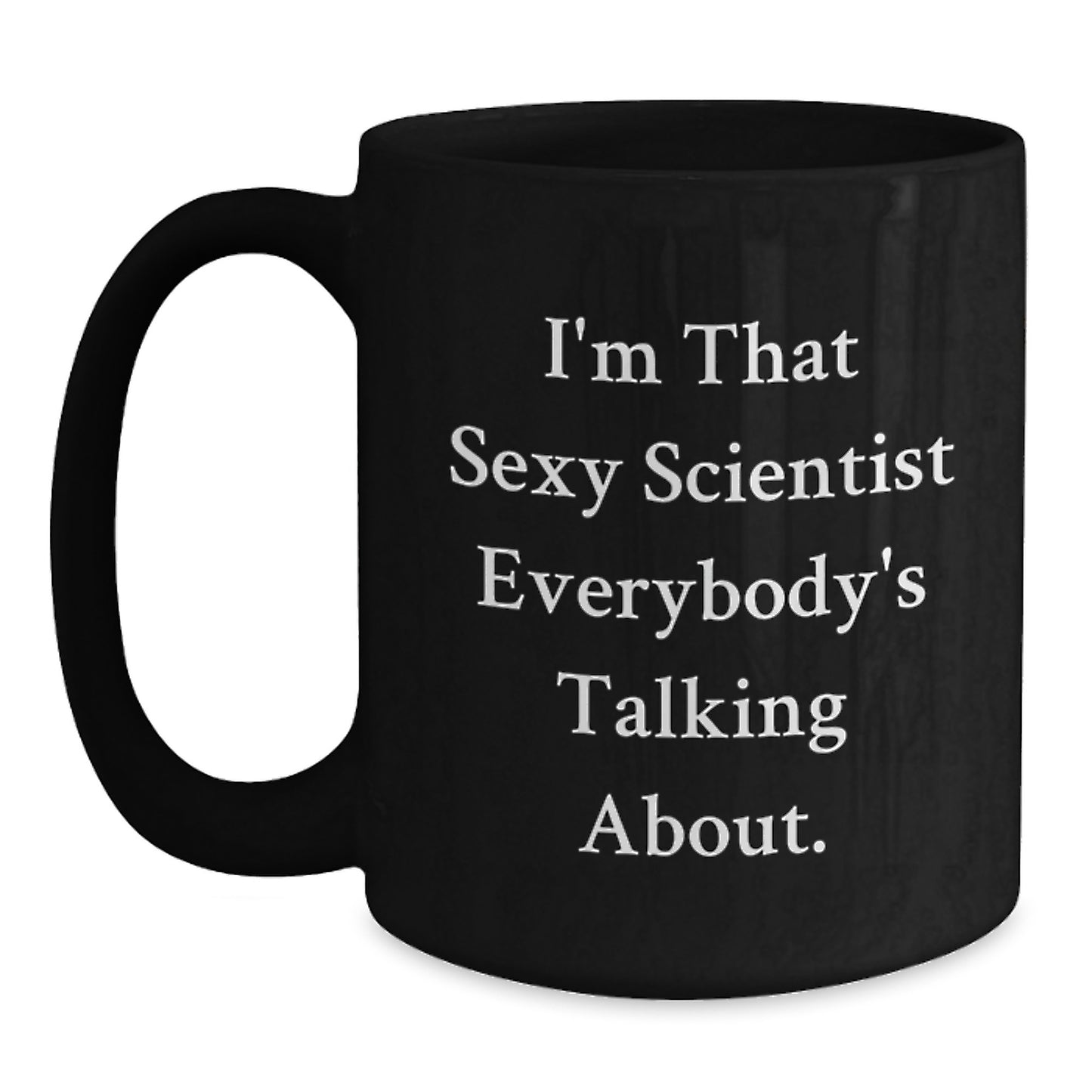 Funny Scientist Gifts from Friends for Men, Black Coffee Mug, Christmas Unique Presents - Main