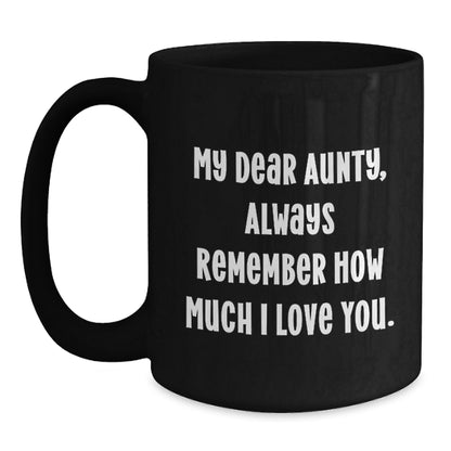 Aunty Love Mugs - Funny Quote Gifts from Men to Women for Aunty on Christmas Unique Presents - Main
